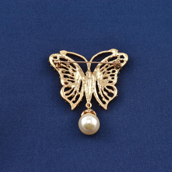 Brosa "Fluture" cu cristale zirconia