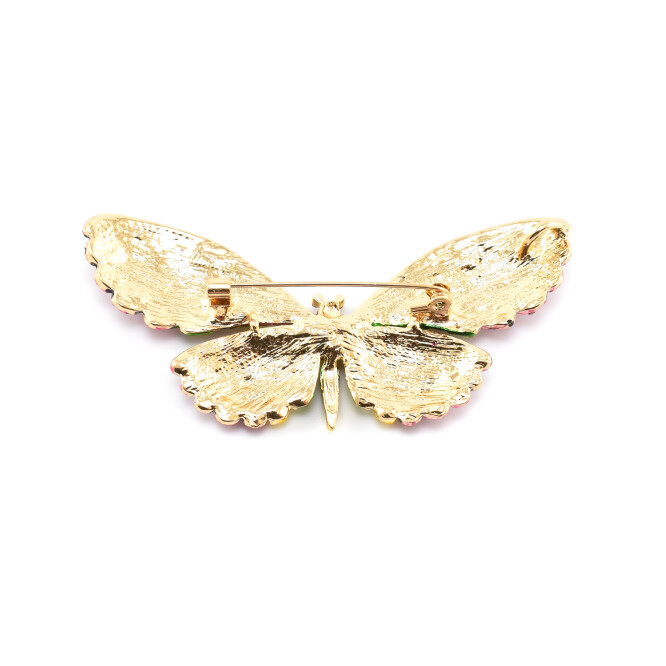 Brosa "Fluture" multicolor cu cristale zirconia
