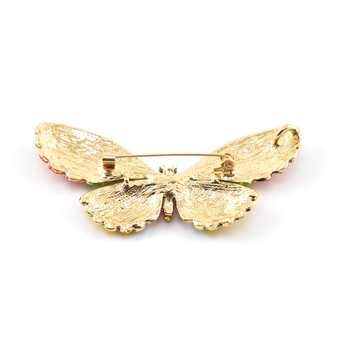 Brosa "Fluture" multicolor cu cristale