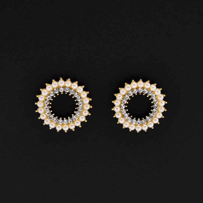 Cercei dama din argint placat cu aur 18K  BGP-AG-C-32
