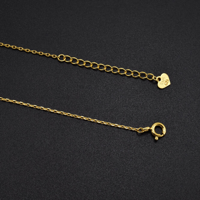 Bratara dama cu accesorii in forma de inima din argint placat cu aur 18K