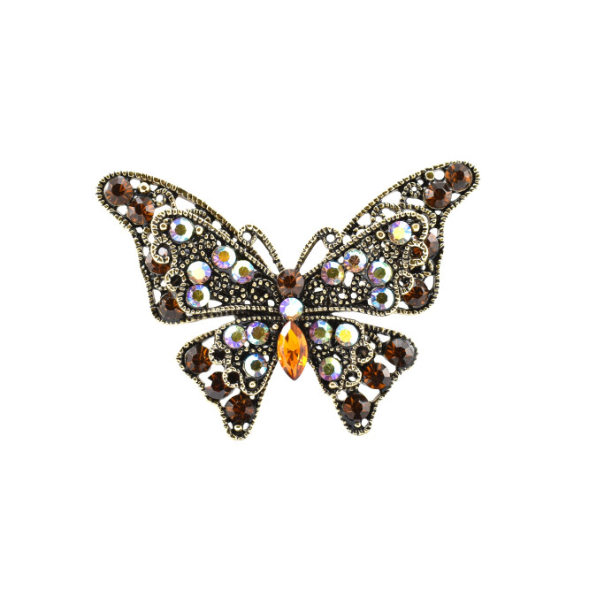 Brosa "Fluture" cu cristale zirconia