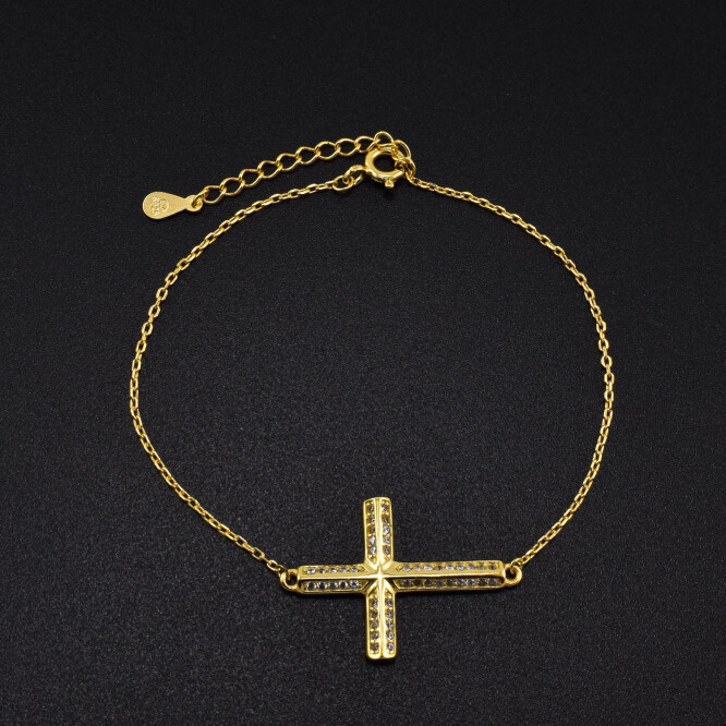 Bratara dama din argint placat cu aur 18K BDAG-B-139