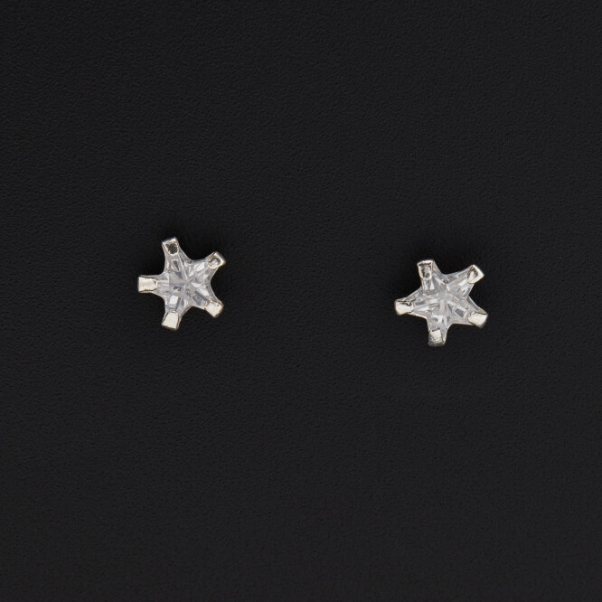 Cercei dama din argint in forma de stea BDAG-C-76