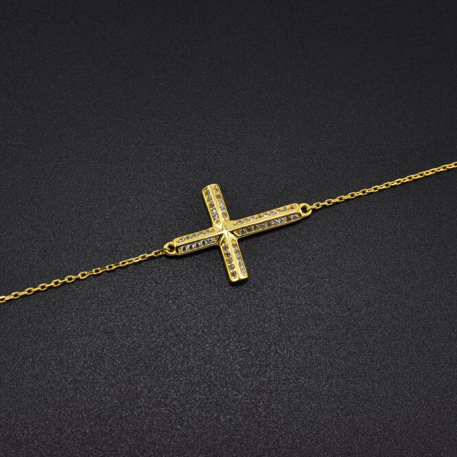 Bratara dama din argint placat cu aur 18K BDAG-B-139