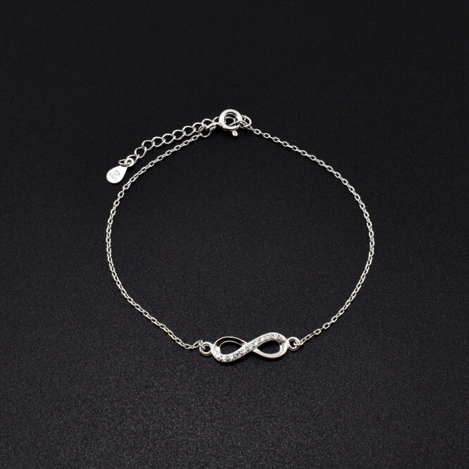 Bratara dama din argint cu accesoriu in forma de infinit BDAG-B-75