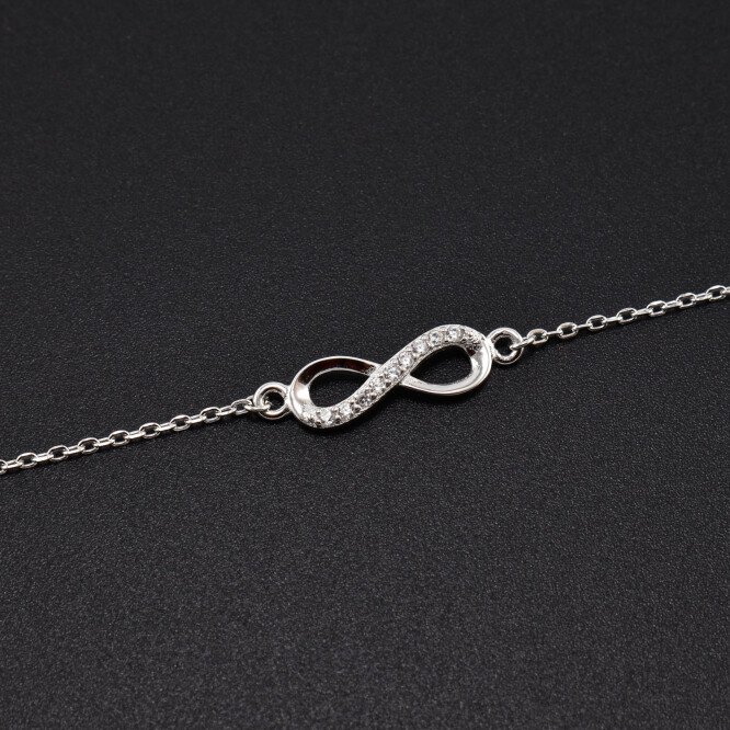 Bratara dama din argint cu accesoriu in forma de infinit BDAG-B-75