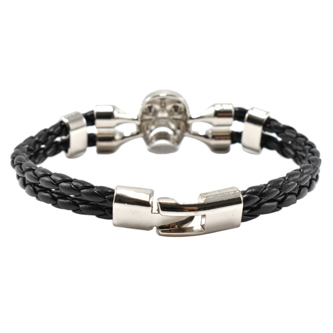 Bratara barbati cu accesoriu in forma de craniu