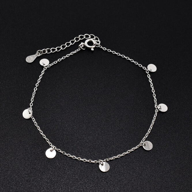 Bratara dama din argint cu accesorii in forma de banuti