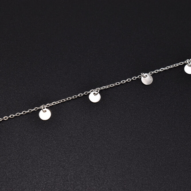 Bratara dama din argint cu accesorii in forma de banuti