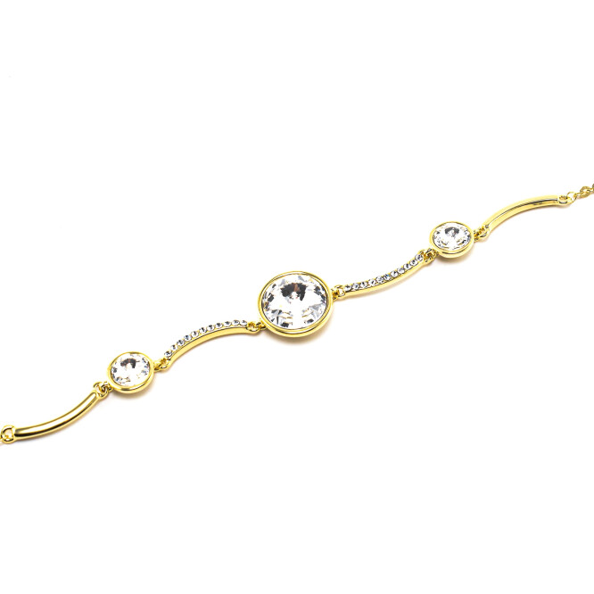 Bratara dama placata cu aur 18k cu cristale swarovski