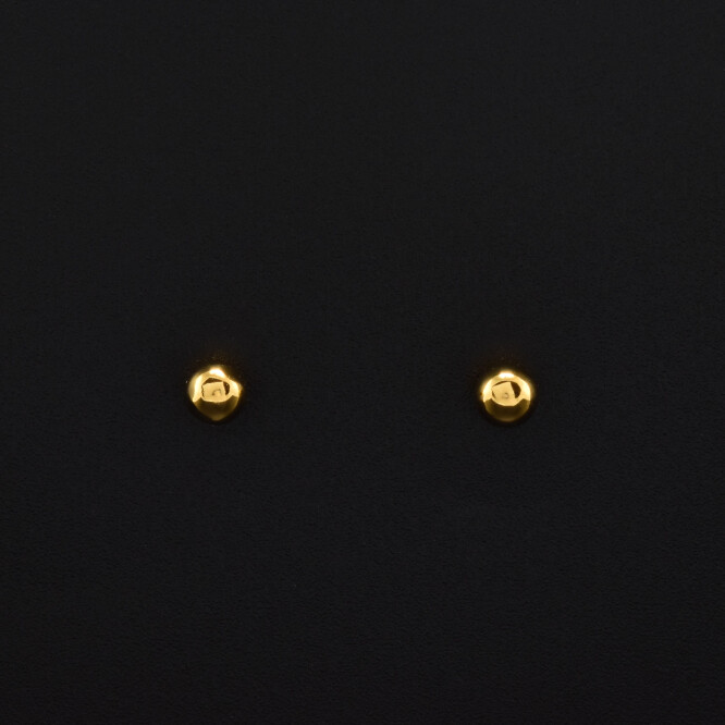 Cercei dama bobita din argint placati cu aur 18K