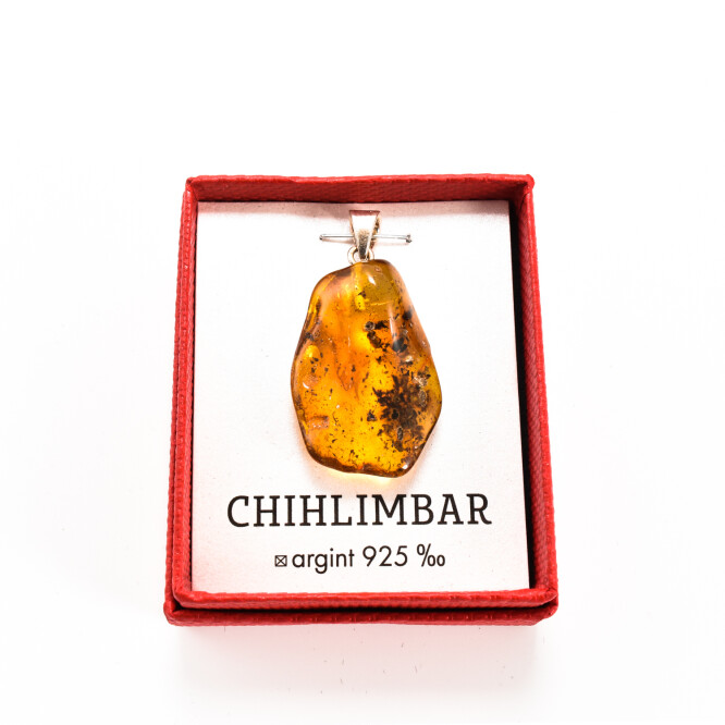 PANDANTIV DAMA DIN CHIHLIMBAR SI ARGINT 